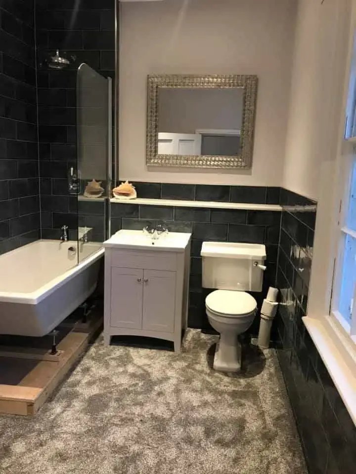 Plumbing installation in bathroom in Mansfield
